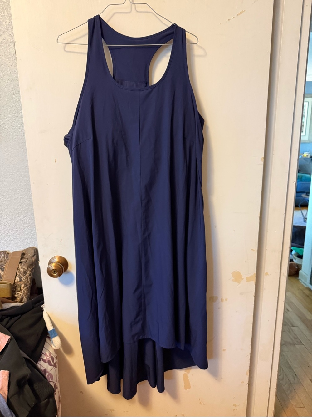 HALARA Navy High-Low Racerback Dress